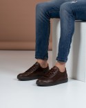 Sneaker Marron Cuir