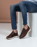 Sneaker Marron Cuir